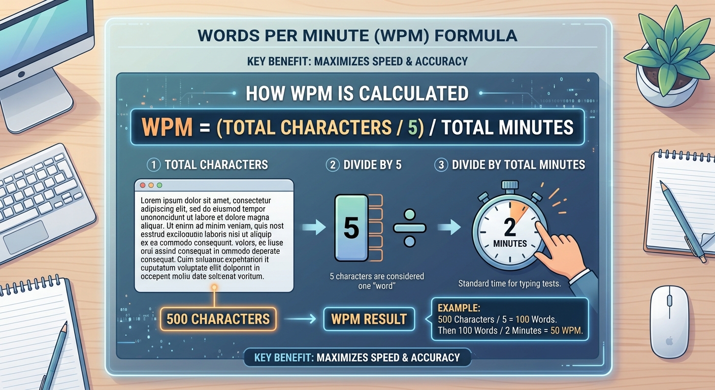 Mathematic Formulars How WPM Is Calculated: The Math Behind Your Score